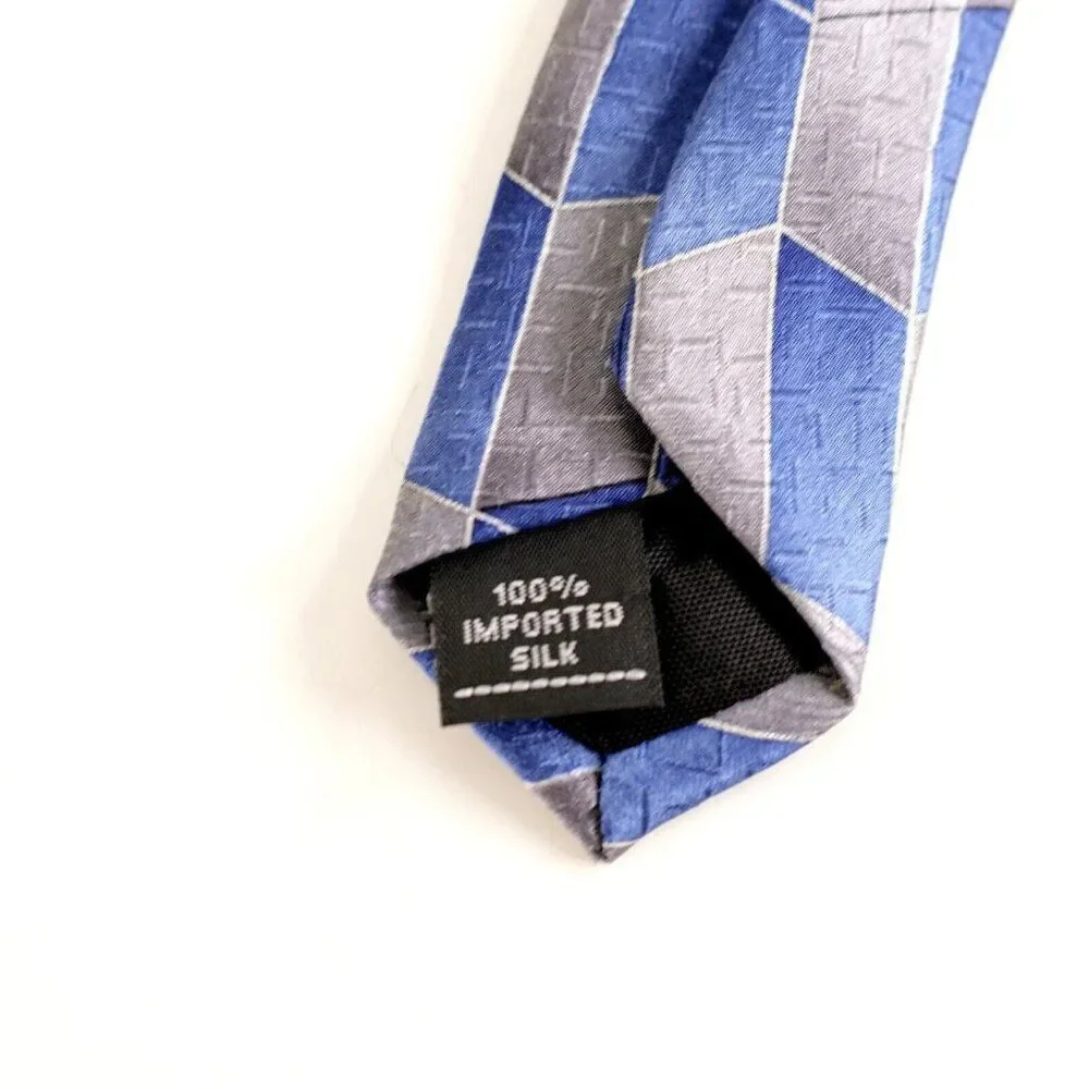 Arrow Jacquard Print‎ Gray Glue Geometric Silk Tie